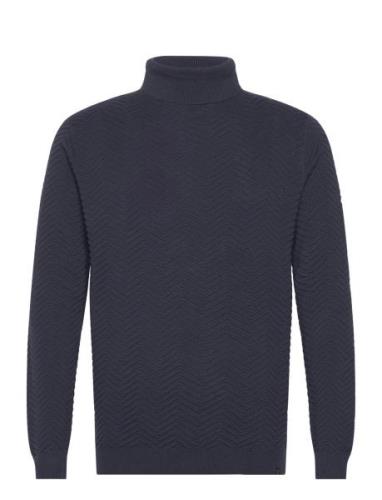 Insparks Tops Knitwear Turtlenecks Navy INDICODE