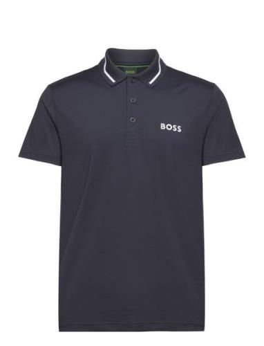 Paddytech Sport Polos Short-sleeved Blue BOSS