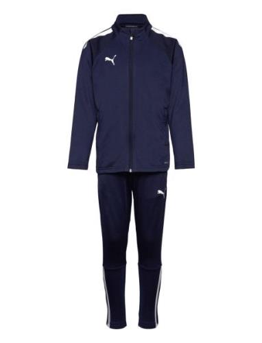 Teamliga Tracksuit Jr Sport Tracksuits Navy PUMA