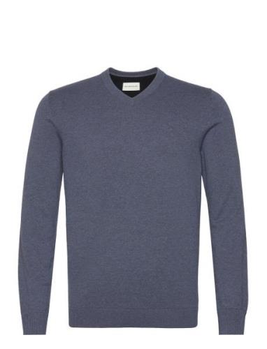 Basic V-Neck Knit Tops Knitwear V-necks Navy Tom Tailor