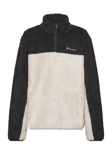 Half Zip Top Sport Fleece Outerwear Fleece Jackets Beige Champion