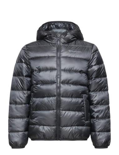 Hooded Jacket Sport Jackets & Coats Puffer & Padded Black Champion