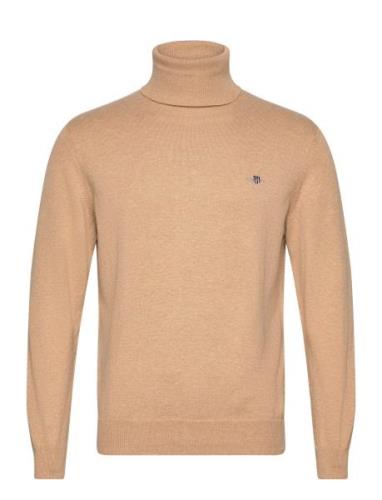 Classic Cotton Rollerneck Tops Knitwear Turtlenecks Beige GANT