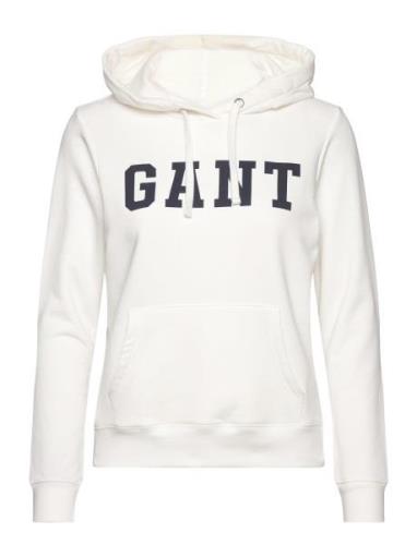 Reg Graphic Hoodie Tops Sweat-shirts & Hoodies Hoodies White GANT