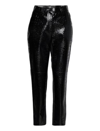 Faux Croc Patent Leather Pants Bottoms Trousers Leather Leggings-Bukse...