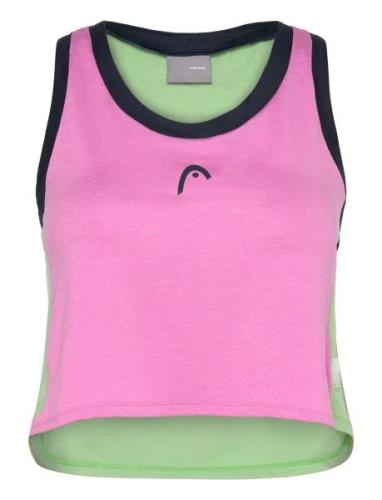 Play Crop Top Women Sport Crop Tops Sleeveless Crop Tops Pink Head