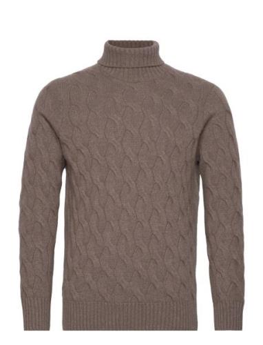 Seth Rollneck Tops Knitwear Turtlenecks Brown Oscar Jacobson