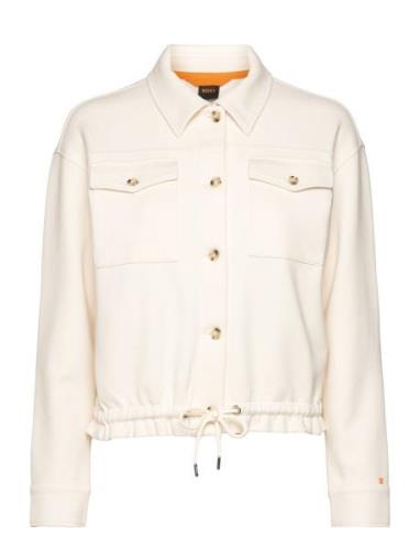 C_Eniara Tops Overshirts Cream BOSS