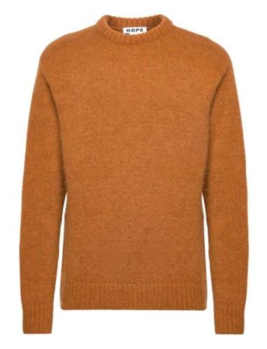 Over D Crew-Neck Sweater Designers Knitwear Round Necks Orange Hope