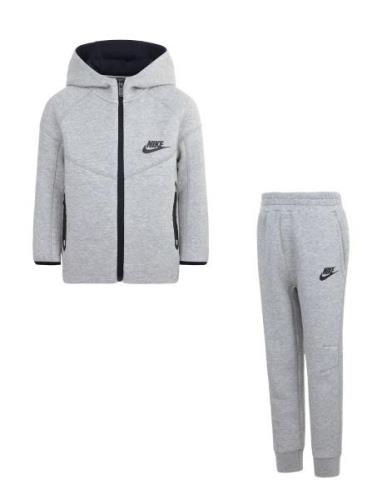 Nike Tech Fleece Full-Zip Set Sport Tracksuits Grey Nike