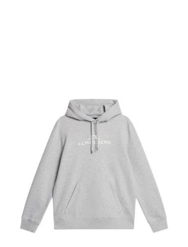 W Alpha Hood Tops Sweat-shirts & Hoodies Hoodies Grey J. Lindeberg