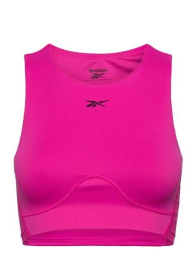 Lux Contour Crop Sport Crop Tops Sleeveless Crop Tops Pink Reebok Perf...