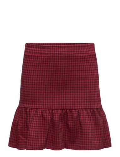 Houndstooth Skirt Dresses & Skirts Skirts Short Skirts Red Mango