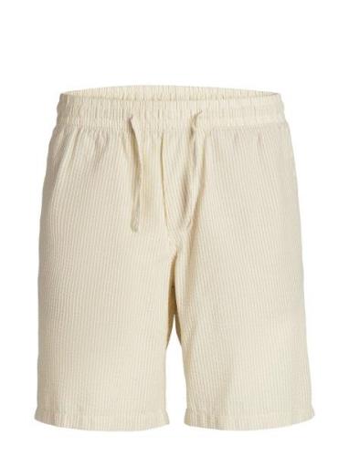 Jpstjaiden Jjpalma Seersucker Short Bottoms Shorts Casual Cream Jack &...