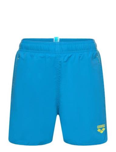 Boys' Beach Boxer Solid R Fluo Red-Water Sport Swimshorts Blue Arena