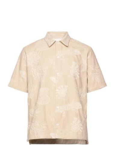 Saayo X Shirt 15140 Designers Shirts Short-sleeved Beige Samsøe Samsøe