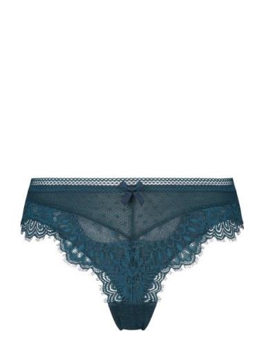 Bessie Brazilian R Lingerie Panties Brazilian Panties Blue Hunkemöller