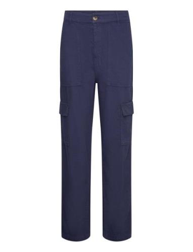 Trouser Suzette Patch Pocket Bottoms Trousers Cargo Pants Blue Lindex