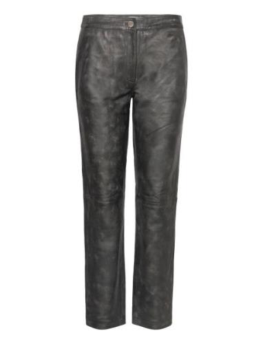 2Nd Willis - Uneven Leather Bottoms Trousers Leather Leggings-Bukser B...