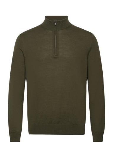 100% Merino Wool Sweater With Zip Collar Tops Knitwear Half Zip Jumper...