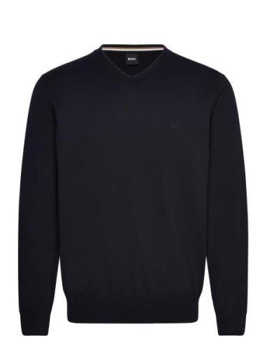 Pacello-L Tops Knitwear V-necks Navy BOSS