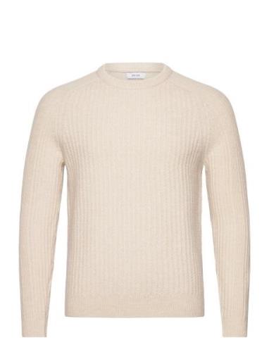 Millerson Designers Knitwear Round Necks Cream Reiss