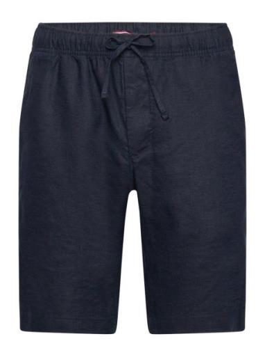 Harlem Po Drws Linen Bottoms Shorts Casual Blue Tommy Hilfiger