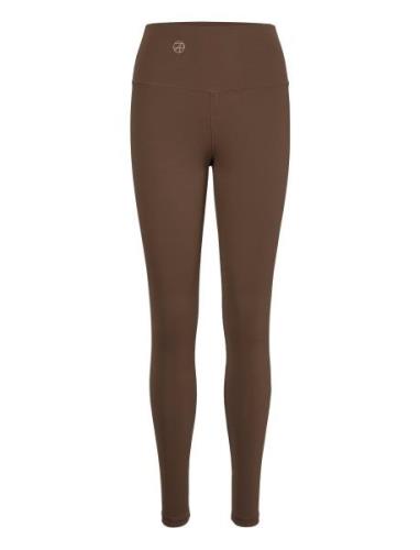 Peace Tights Bottoms Running-training Tights Brown A Part Of The Art