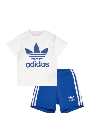 Short Tee Set Sets Sets With Short-sleeved T-shirt Blue Adidas Origina...