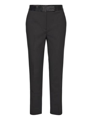 Ankle Length Pants Bottoms Trousers Slim Fit Trousers Black IVY OAK