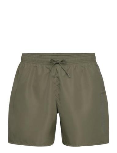 Mens Woven Boxer Bottoms Shorts Casual Green EA7