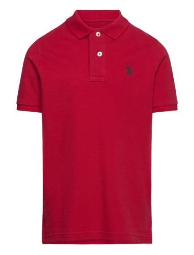 Dhm Pique Polo Tops T-shirts Polo Shirts Short-sleeved Polo Shirts Red...