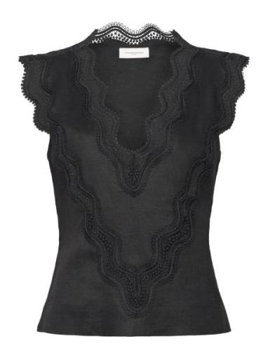 Cmnatuli-Top Tops Blouses Sleeveless Black Copenhagen Muse