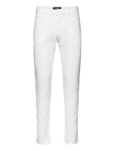 Grover Trousers Straight Bottoms Jeans Skinny White Replay