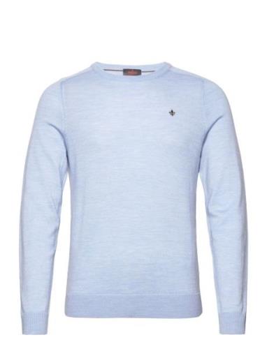 Merino Ck Designers Knitwear Round Necks Blue Morris