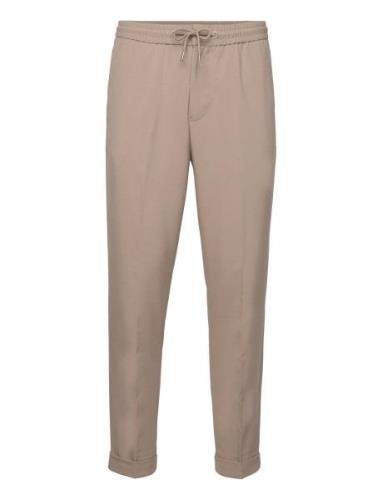 Elasticated Waist Formal Pants Bottoms Trousers Casual Beige Lindbergh