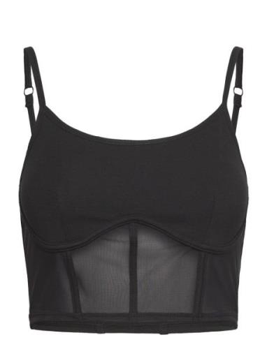 Sport Tech Corset Top Sport Crop Tops Sleeveless Crop Tops Black Super...