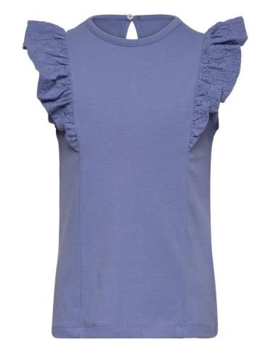 Top Ns Lace Tops T-shirts Sleeveless Navy Creamie