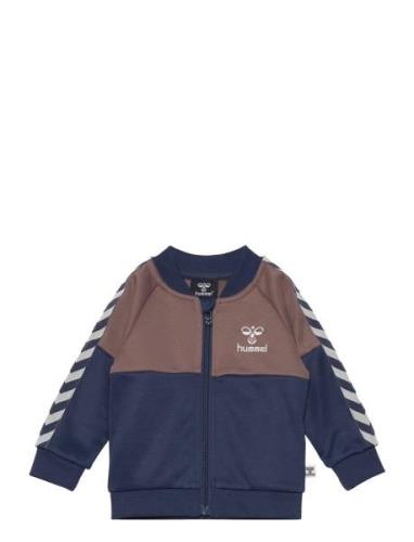 Hmlolek Zip Jacket Sport Sweat-shirts & Hoodies Sweat-shirts Navy Humm...