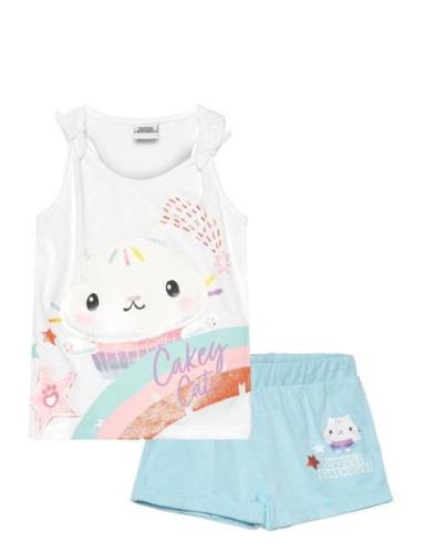 Set Debardeur And Short Sets Sets With Short-sleeved T-shirt Blue Gabb...