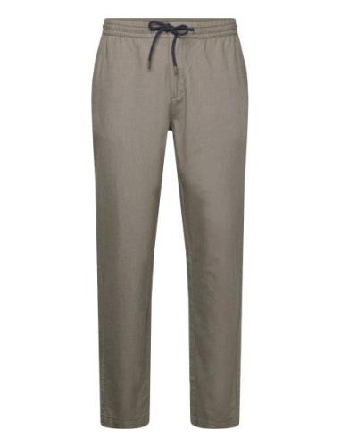 Oxford Drawstring Pants Bottoms Trousers Casual Khaki Green Lindbergh