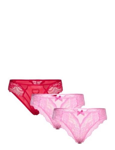 3-Pack Brasilian Lingerie Panties Brazilian Panties Pink Hunkemöller