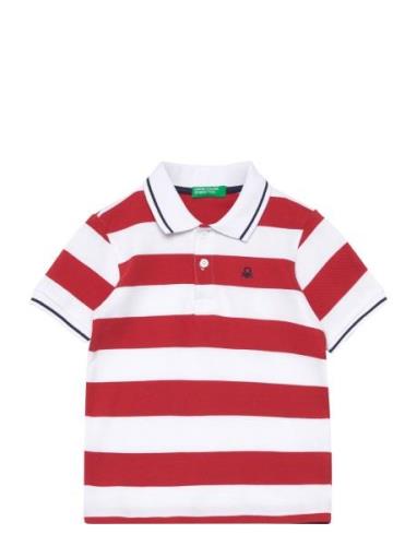 H/S Polo Shirt Tops T-shirts Polo Shirts Short-sleeved Polo Shirts Red...