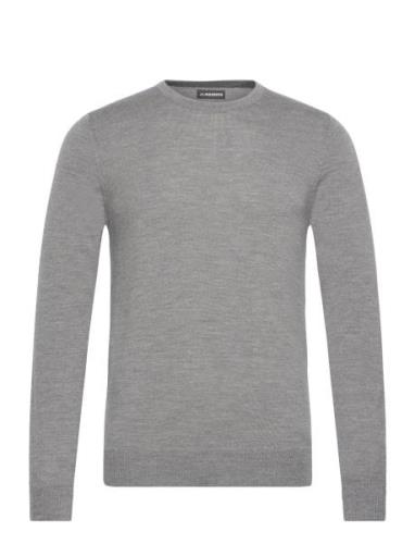 Lyle Merino Crew Neck Sweater Designers Knitwear Round Necks Grey J. L...