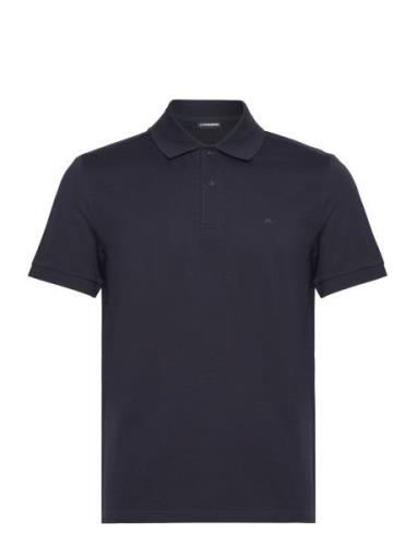 Troy Pique Polo Shirt Designers Polos Short-sleeved Navy J. Lindeberg