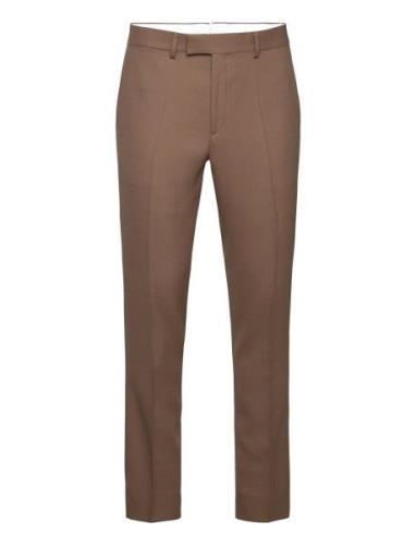 Grant Active Hopsack Pants Designers Trousers Formal Brown J. Lindeber...