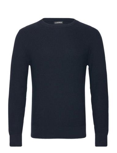 Arthur Knit Org Cotton Designers Knitwear Round Necks Navy J. Lindeber...