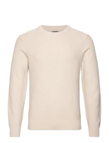 Arthur Knit Org Cotton Designers Knitwear Round Necks Cream J. Lindebe...