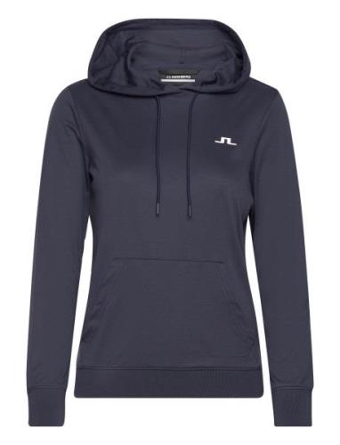 Vice Hood Tops Sweat-shirts & Hoodies Hoodies Navy J. Lindeberg