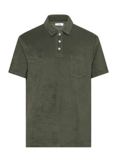 Rainer Designers Shirts Short-sleeved Khaki Green Reiss